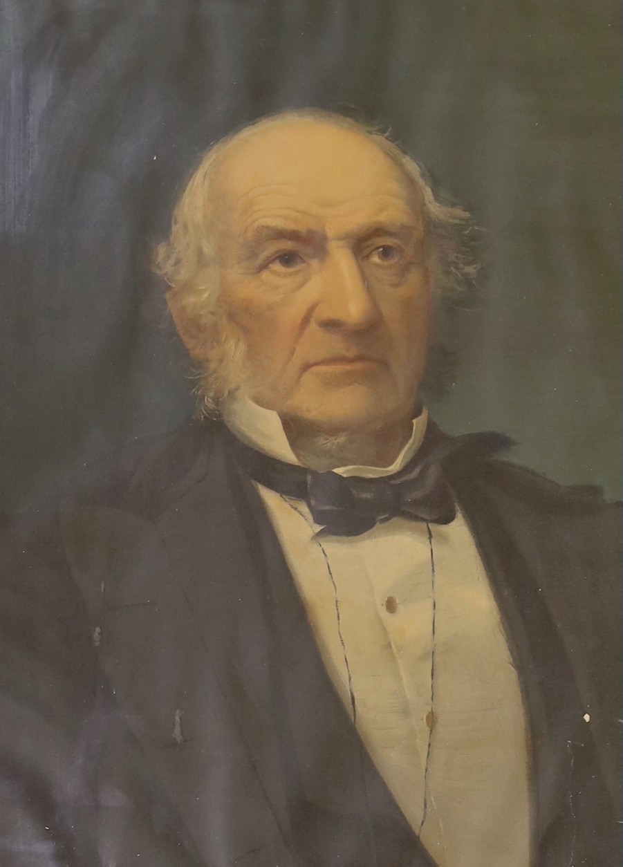 Victorian School, chromolithograph, Portrait of Gladstone, 67 x 49cm